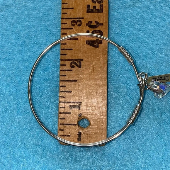 Charm bracelet Silver tone Dream charm Star charm and Crystal Heart charm NEW - Picture 9 of 9